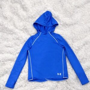 Under Armour Royal Blue Hoodie White Piping Girls Medium